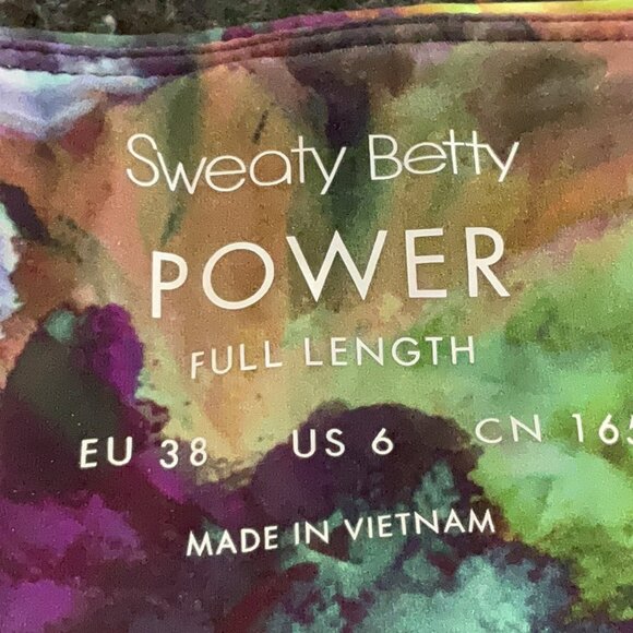Excellent Condition! Sweaty Betty watercolor yoga pants, size 6 - Picture 6 of 6